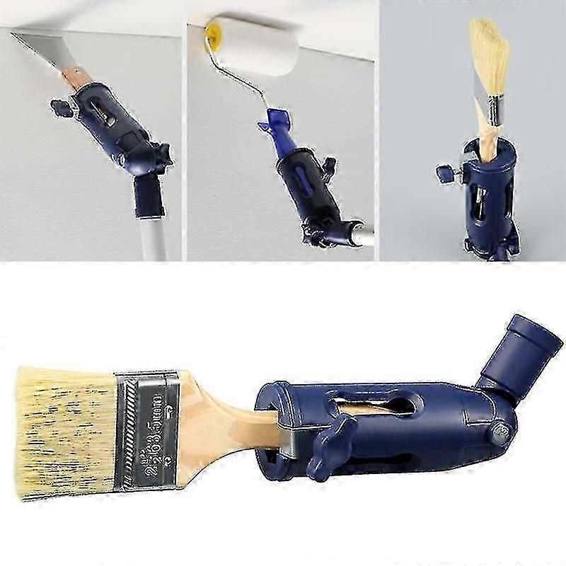 High Ceilings Paint Brush Extender, Multi-angle Clamping Handle Tool for Threaded & Locking Poles, Roller Extension