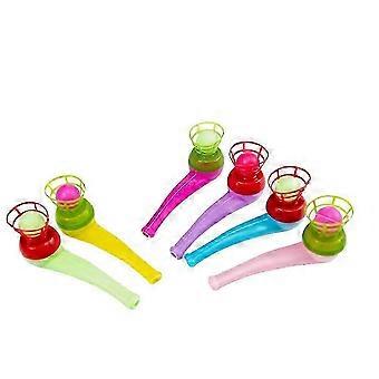 6 stk. sjove plastikrør blæsebolde børnelegetøj kugle udendørs spil balancetræning pædagogisk legetøj tilfældige farver