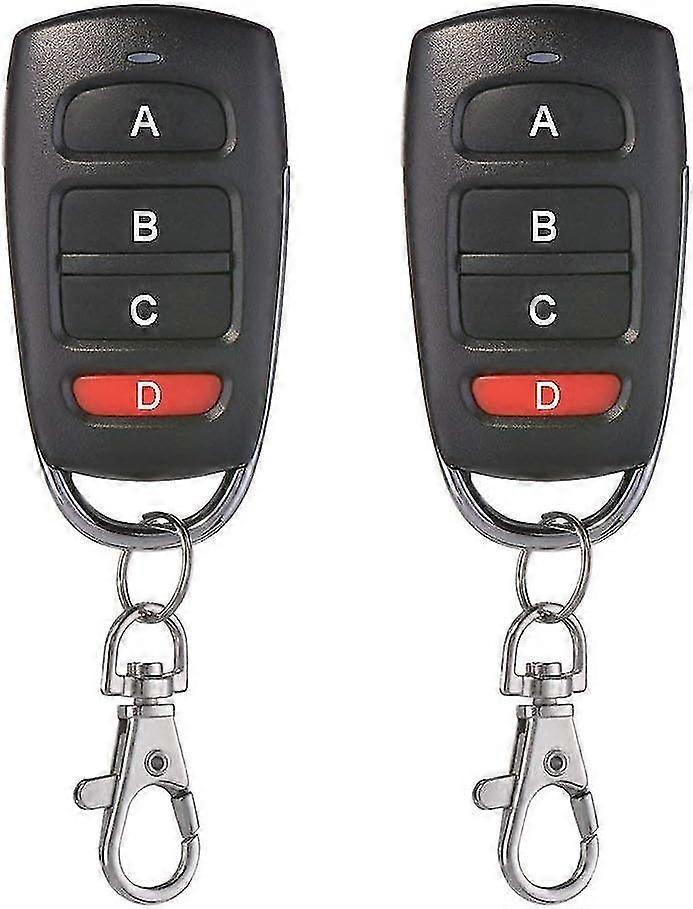 2-Pack Universal Garage Door Cloning Remote, 433MHz Controller