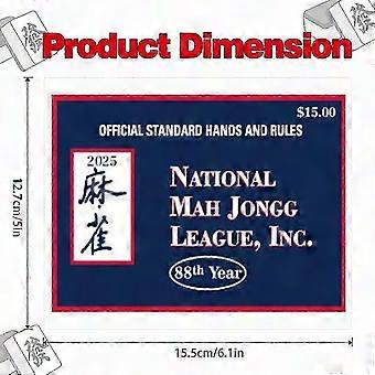Officiële kaartenset van de National Mahjongg League 2025 - 4 grote Mahjong-kaarten met standaardhanden en regels