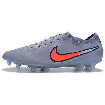 Nike Tiempo Legend 10 Comfortable Slip Resistant Abrasion Resistant Soccer Shoes Unisex Silver Gray DV4328-402