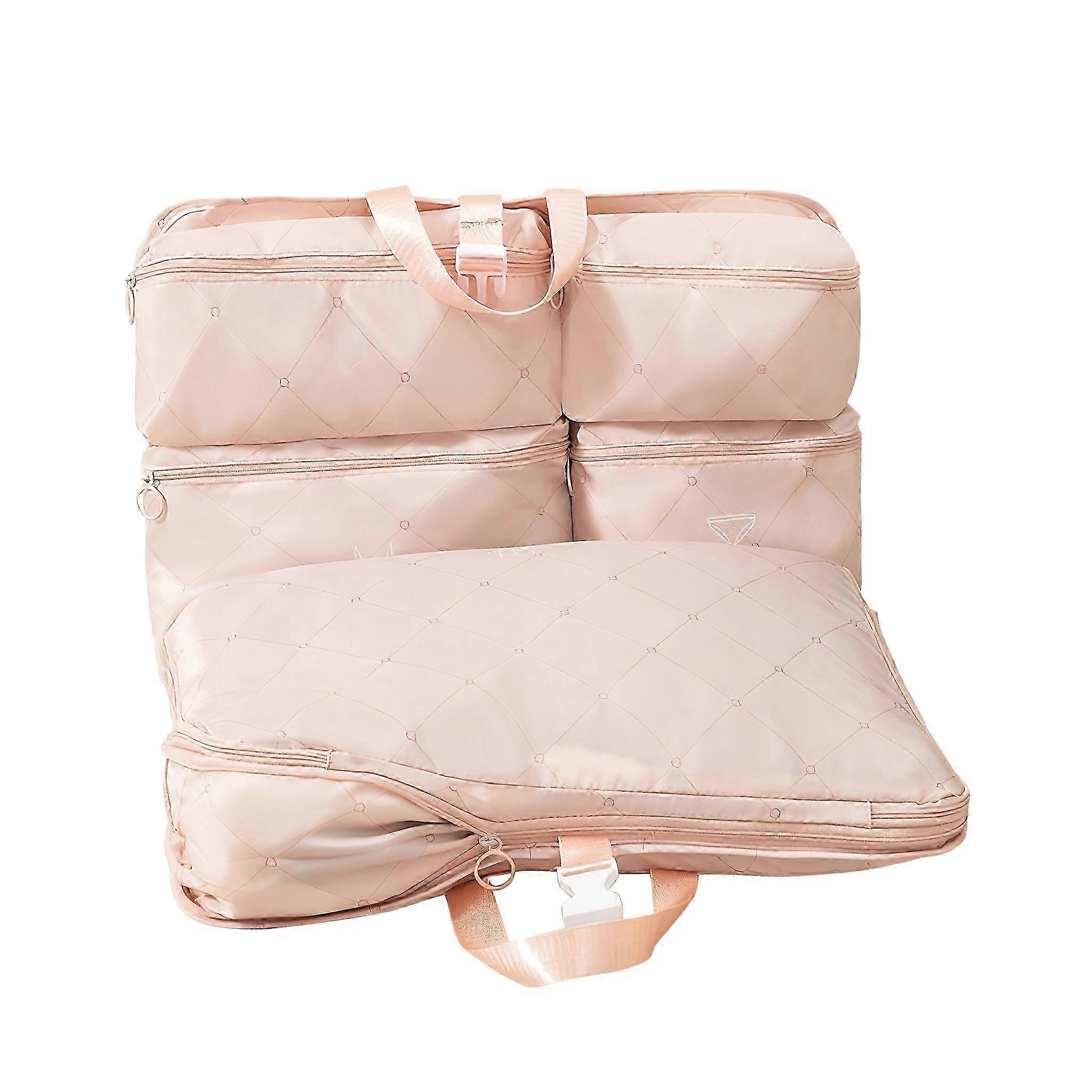Pink Compact Hanging Travel Organizer Foldable