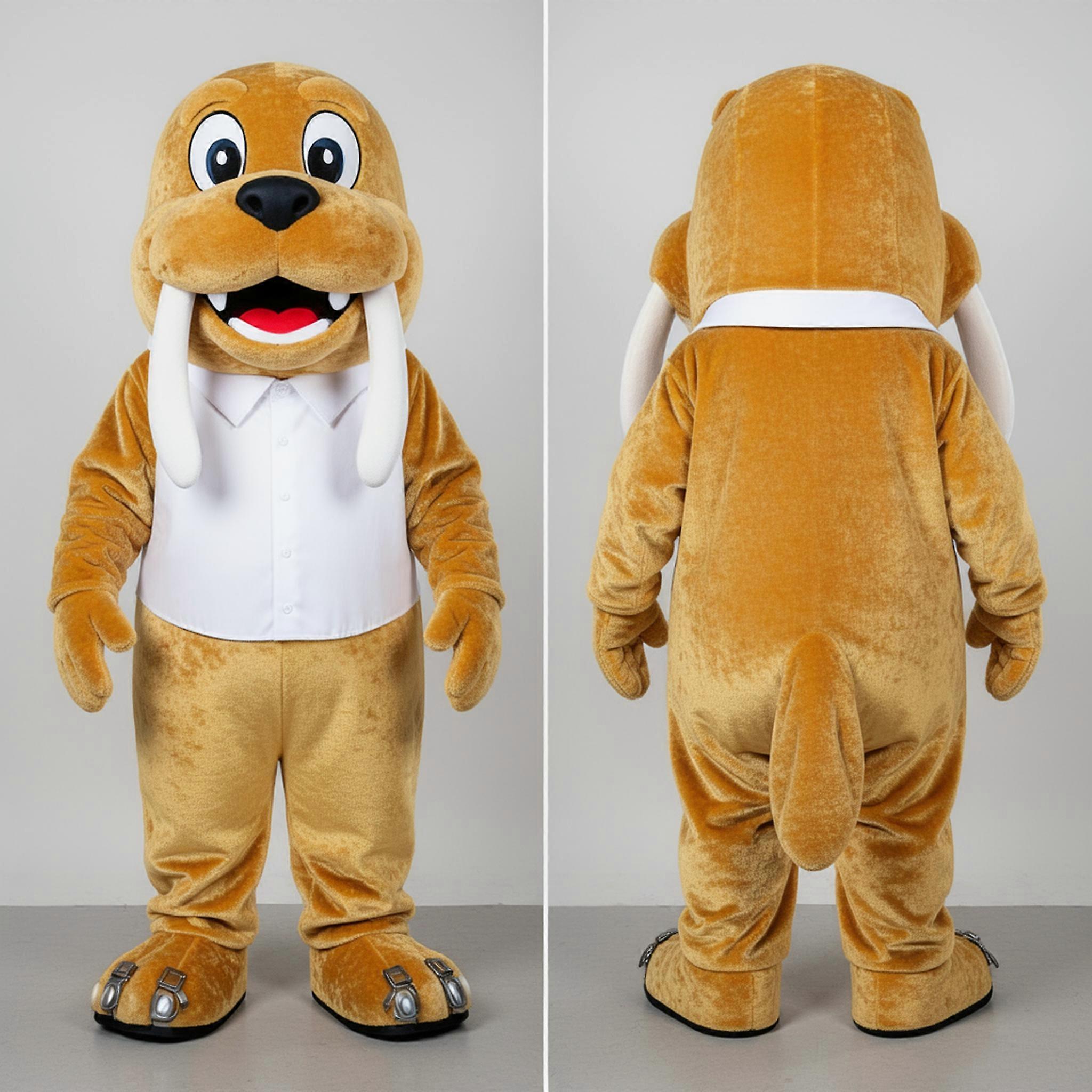 MASTICOT Gold Plush Friendly Walrus Mascot