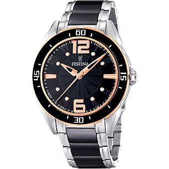 Festina f16396/2 Quartz Analog Woman Watch with Ceramic Bracelet F16396/2