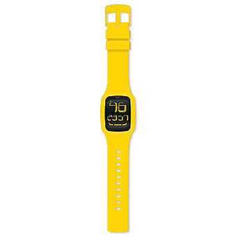 Swatch touch yellow watch for Unisex Digital Quartz with Silicone SURJ101 bracelet