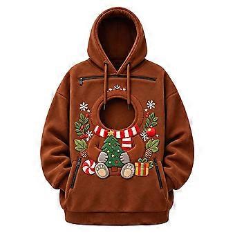 Weihnachtlicher Hoodie für Haustiere – Kuschelige Trage für Hunde und Katzen – für Damen und Herren.
