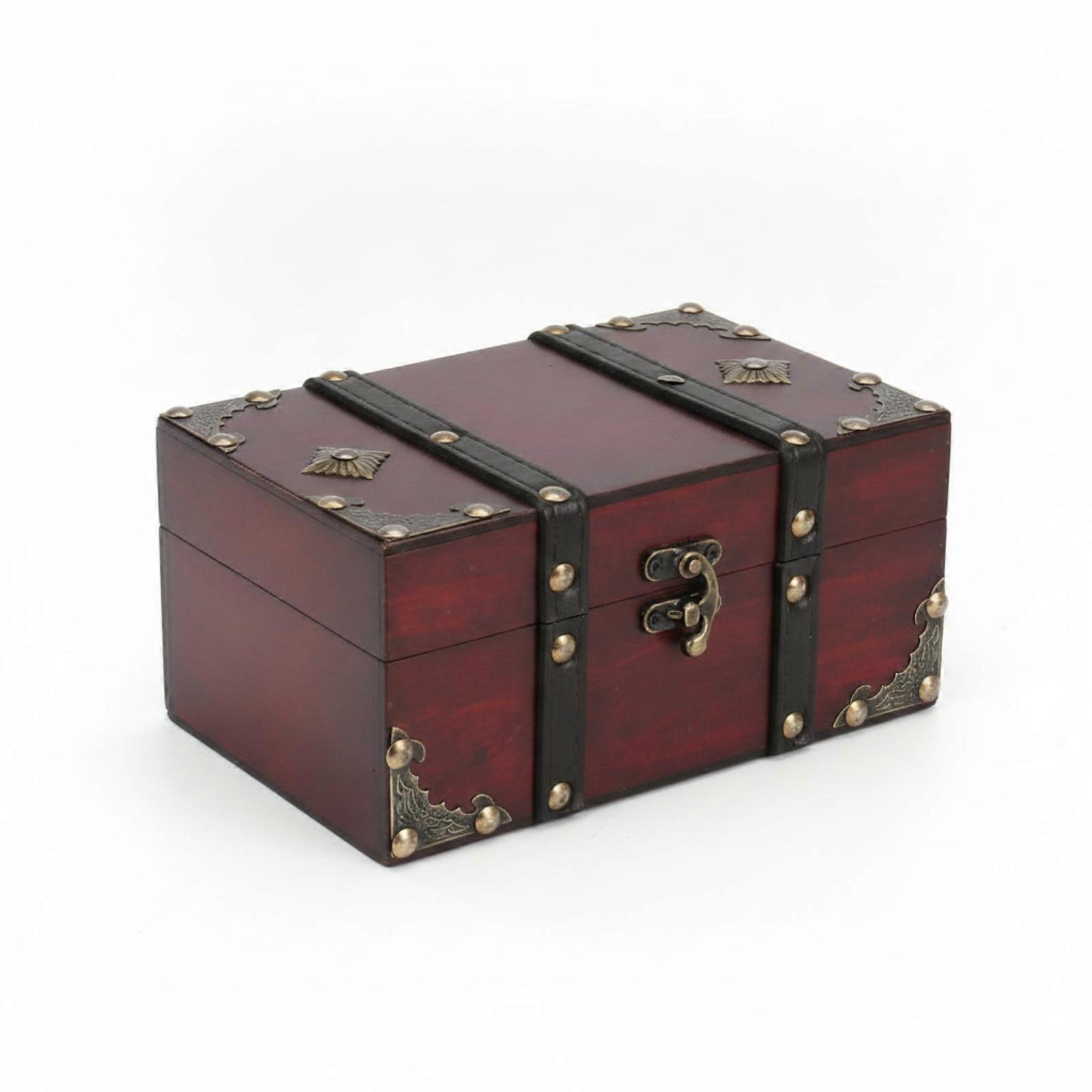 Vintage Storage Chest Multipurpose Decorative Keepsake Box Hinged Lid