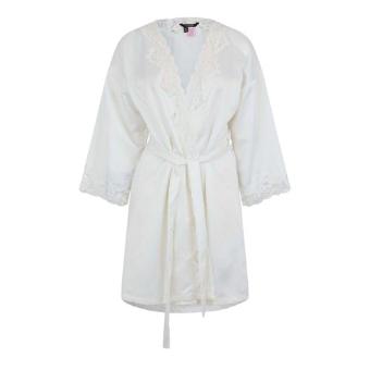 Ralph Lauren Womens/Ladies Satin Lace Trim Robe