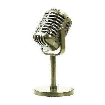 Retro Microphone Stage Table Decor For Kids Party Pretend Toy 165mm/6.5-inch