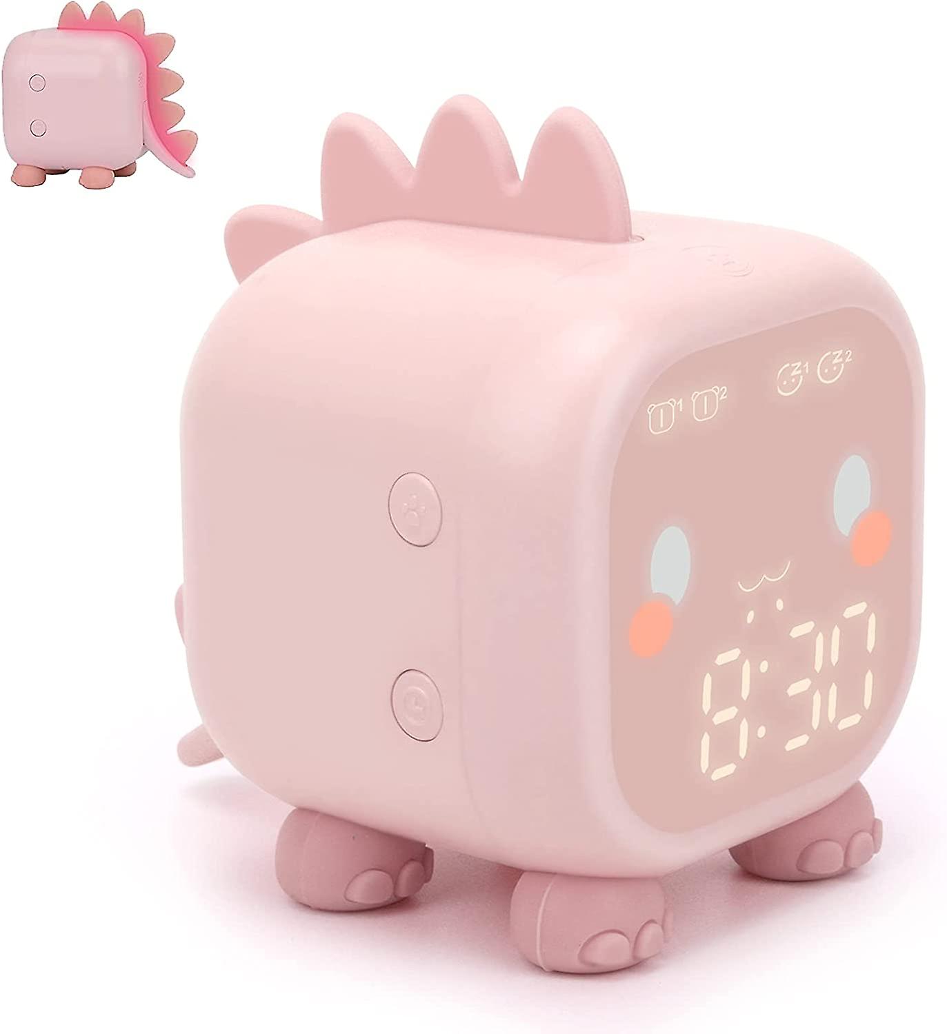 Barn väckarklocka, digital väckarklocka för barn sovrum, söt dinosaurie