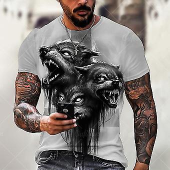 Lovers Wolf Printed T Shirts Men 3d T-shirts Fashion Top Tee Short