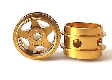 Staffs Slot Cars UK 5 Spoke Alloy Air Rims Wheels Gold x 2 Staffs05 New