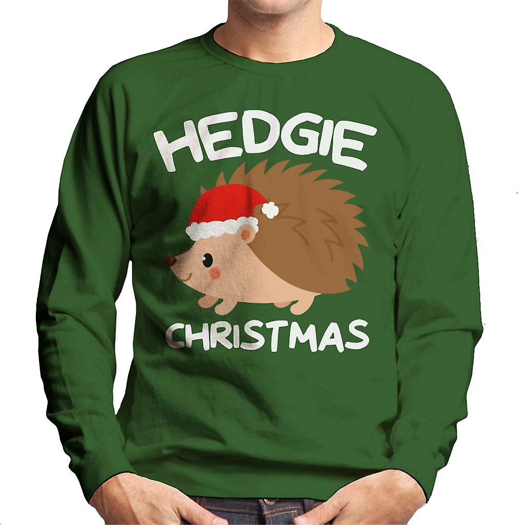 Hedgie Kerstmis Hedgehog mannen Sweatshirt