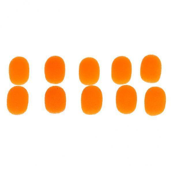 8x10 Pieces Microphone Windshield Foam Sponge Cover for Microphone Orange