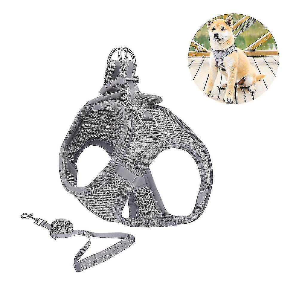 Small Dog Harness Puppy Harness Soft Dog Harness And Leash Set A Reflective Collar