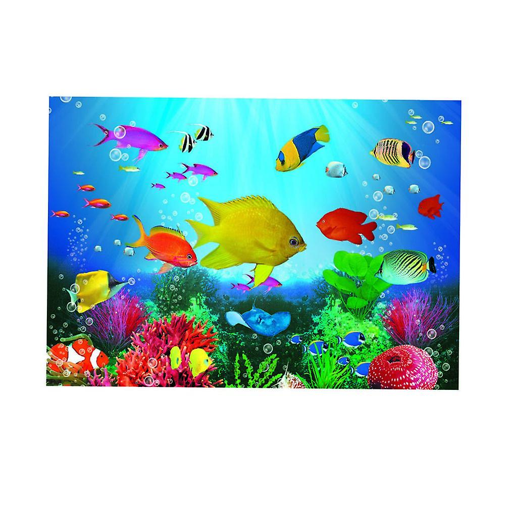3d Aquarium Background Sticker Painting Tank Wall Decoration Xl