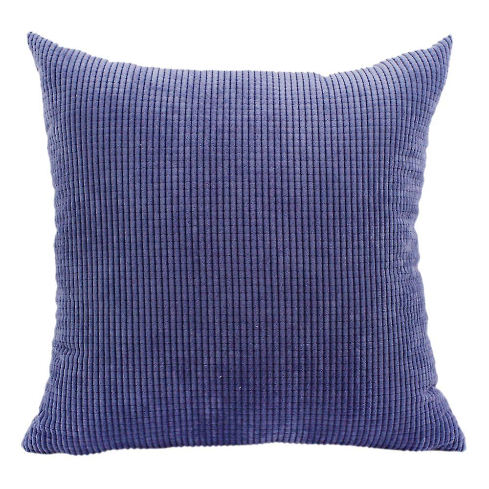 Soft Throw Pillow Case Blue Square Sofa Waist Cushion Cover 50 X 50 Cm