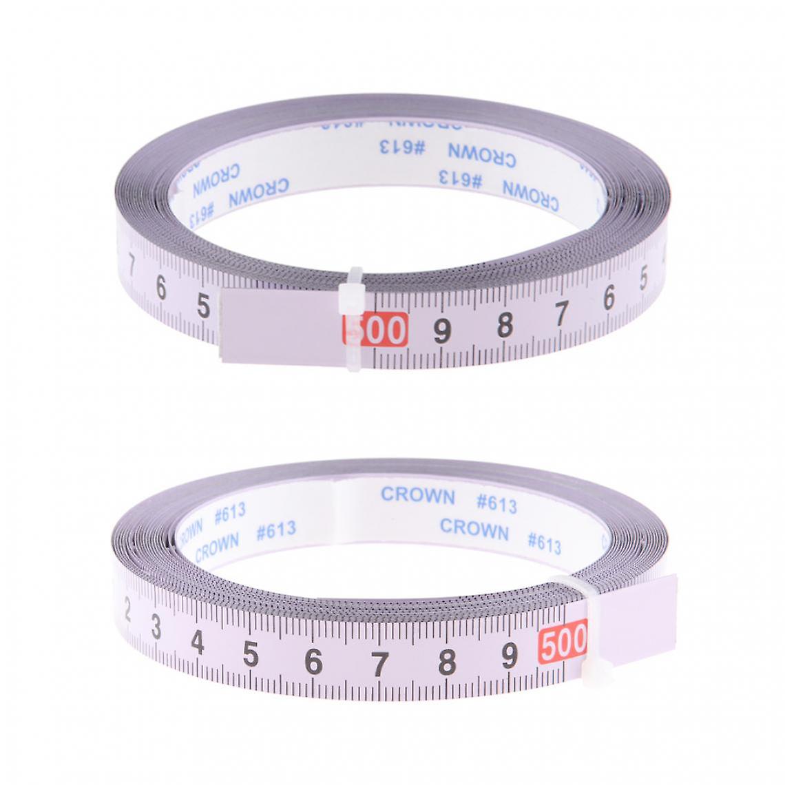 2 adet Yapışkanlı Metrik Cetvel Ölçü Bandı Cetveller Miter Rayı - 0-500cm