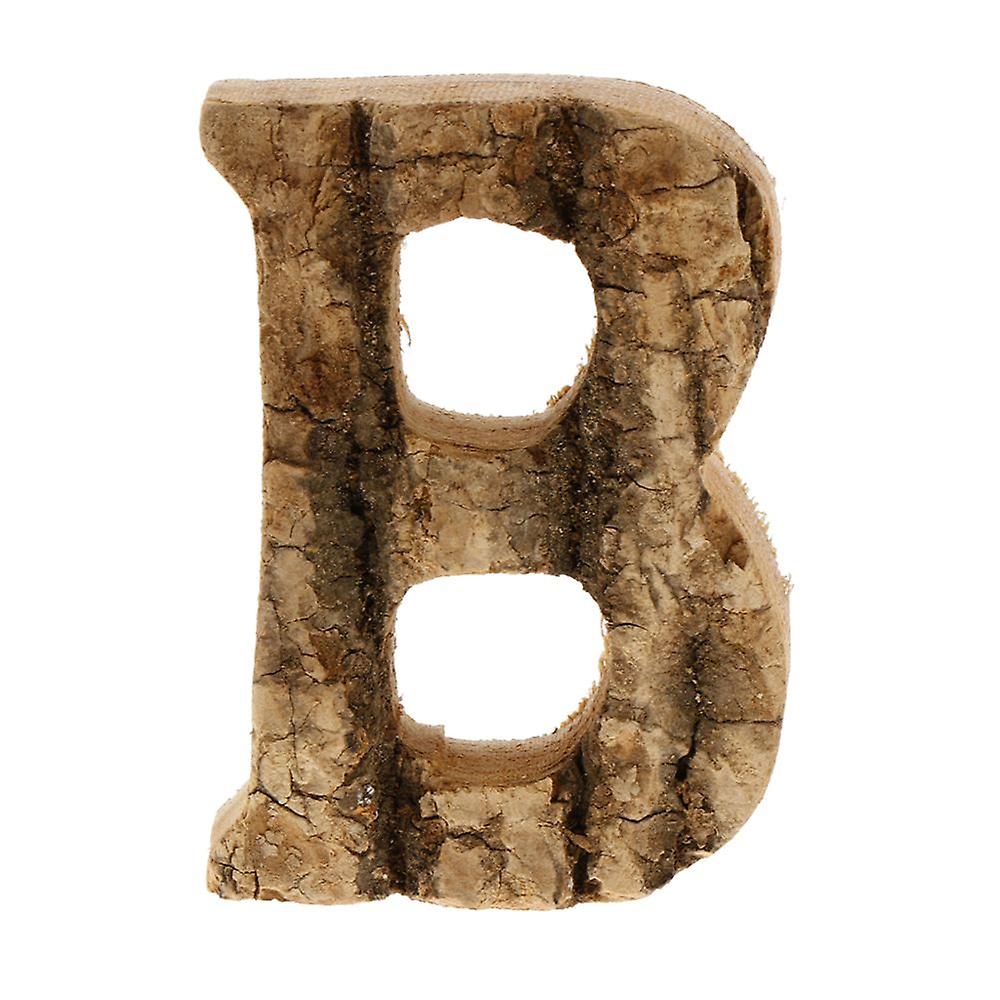Hand Carved Wooden Letters Door Numbers Alphabet Letter Floating Name Address B
