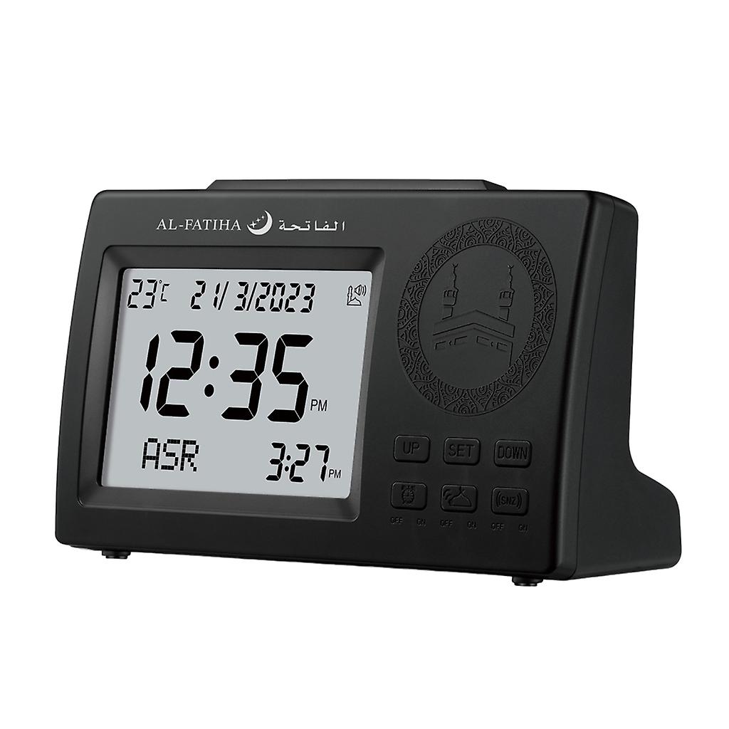 Tabletop Alarm Clock Azan Sound Reminder Azan Time Hijri & Gregorian Calendars