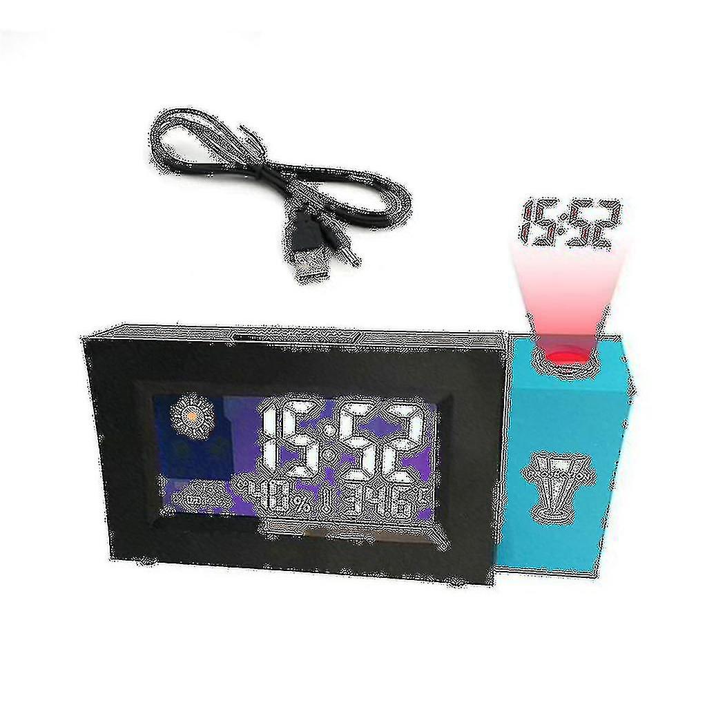 Projection Digital Alarm Clock Date Snooze Function Adjustable Angle Backlight Projector Led Clock