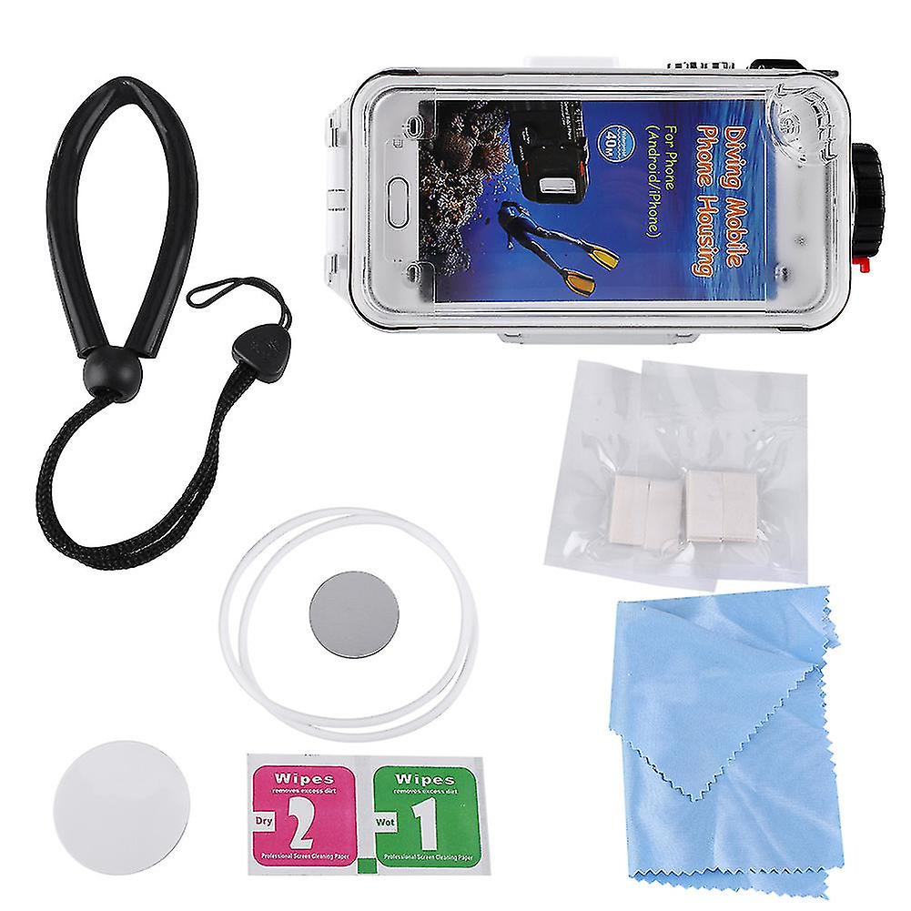 Waterproof Anti-fall Mobile Phone Diving Protection Cover For Iphone/android Mobile Phone(white