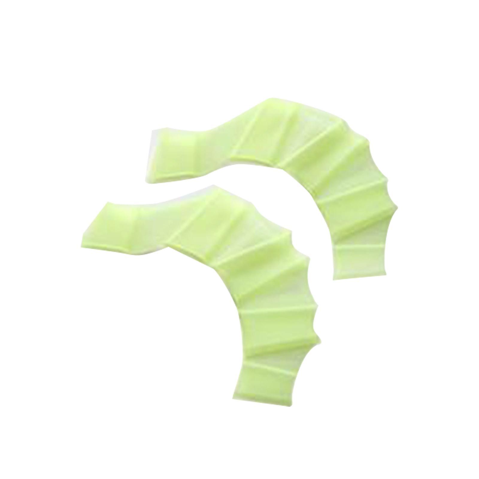 Simning Hand Fenor Vävda Simhandskar För Dykning Simning Vattenträning Grön S Barn