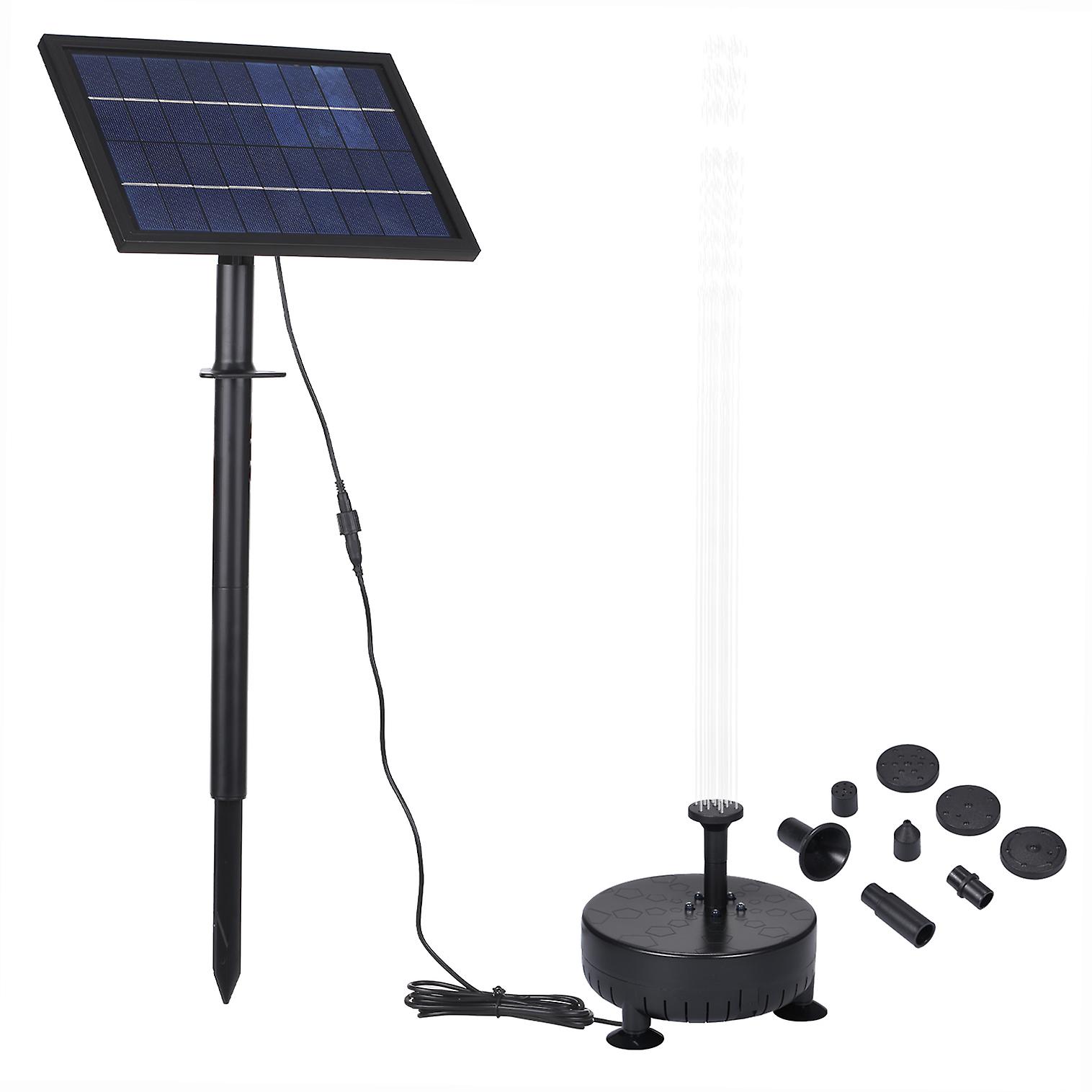 10v/8w Solar Powered Fountain Pump With Adjustable Solar Panel