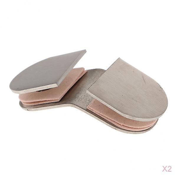 2pcs Stainless Shower Glass Door Panel Fixed Clip Support 135 Degree 2-side