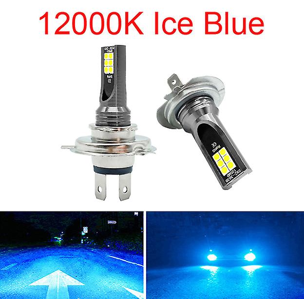 12000k jégkék-2db szuper fényes H7 H4 LED autó fényszóró motorkerékpár ködlámpák H1 H3 Automatikus izzó H8 H9 H11 Hb4 12000lm 6000k sárga fény 12v 24v