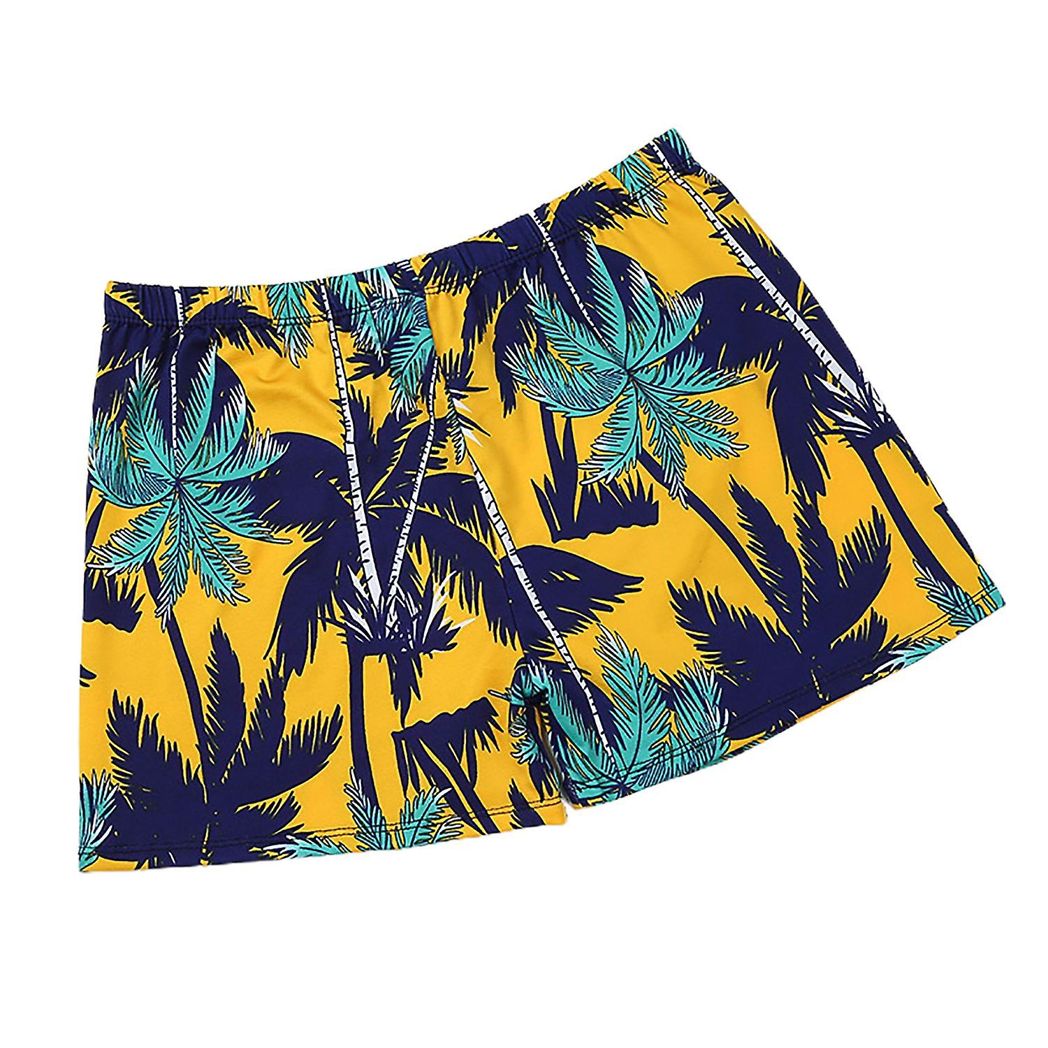 Summer Trunks Elastic Waist Colorful Floral Print Loose Beach Shorts for Swimming