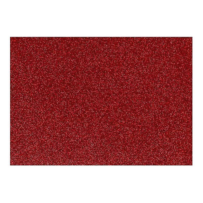 Red glitter iron-on paper - 14.8 x 21 cm