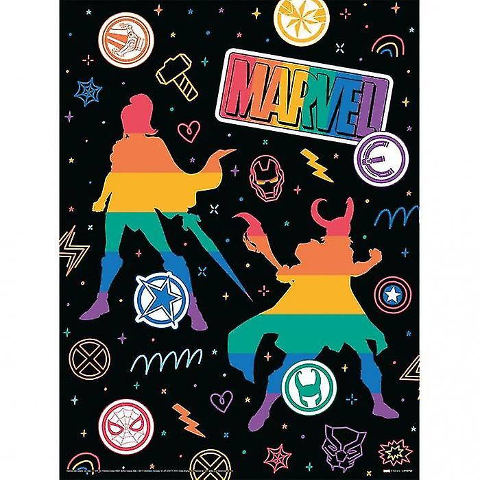 Marvel Pride Rainbow Icons Print