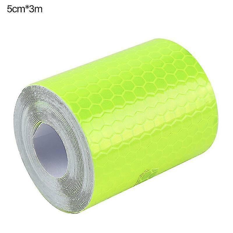 Bicycle Handlebar Grips Decor Fluorescent Yellow Waterproof High Intensity Reflective Tape Self Adhesive Car Safe Warning
