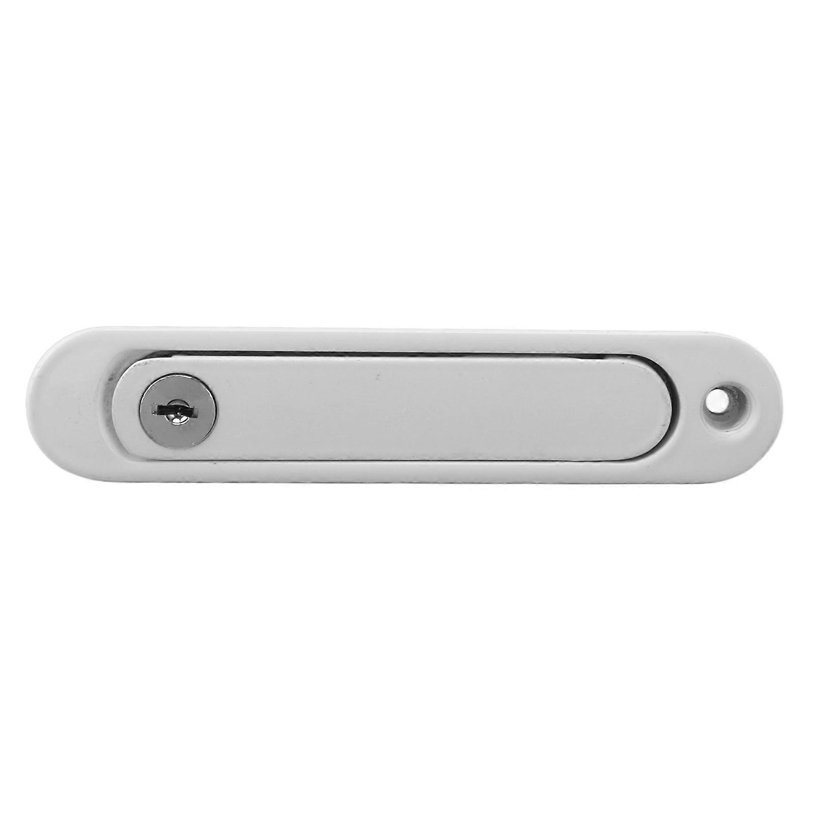Screen Door Push Pull Latch Hidden Screen Handle Lock Casement Window Handle Lock With Key White