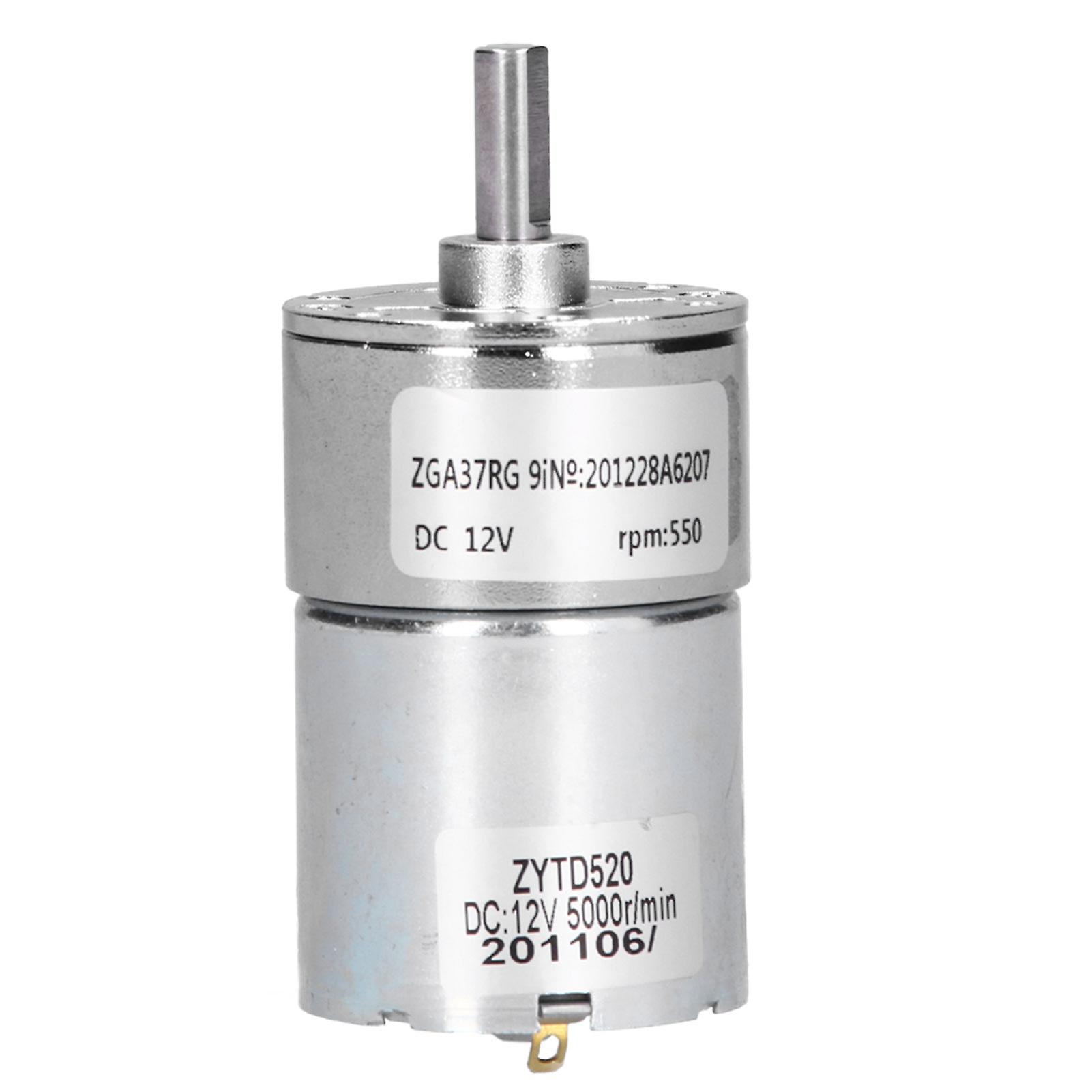 DC 12V Electric Motor with Micro Speed Reduction, Low Noise, Porous Bearing - ZGA37RG 550R