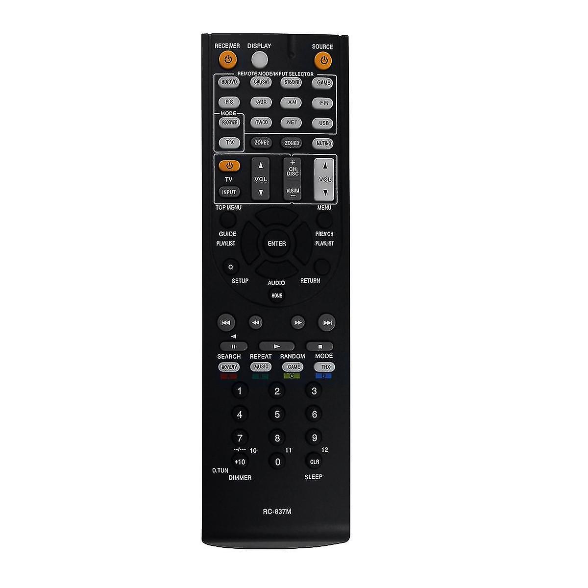 Rc837m Replace Remote Control For Av Receiver Tx-nr616 Txnr616 Remote Control