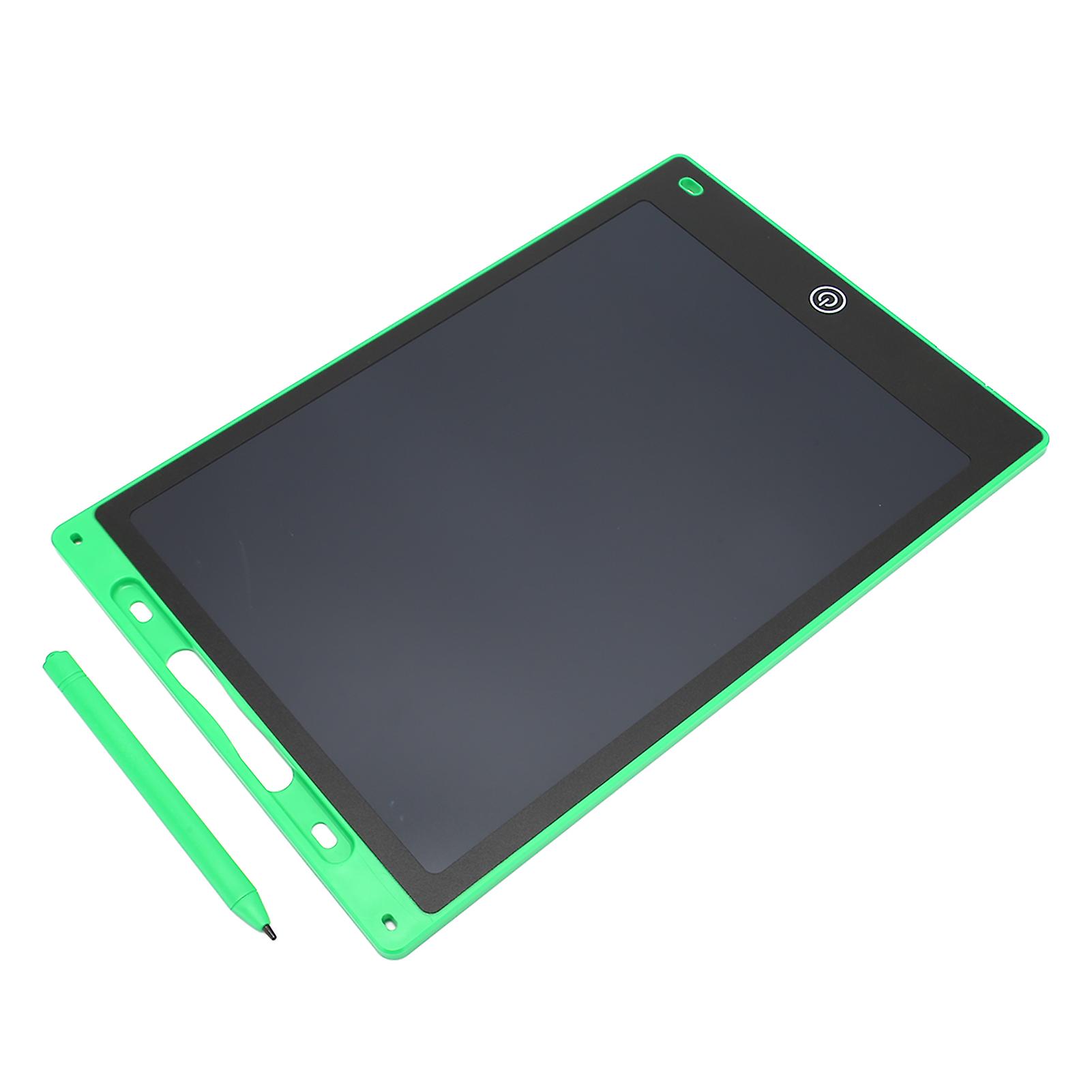 LCD-Schreibtablett für Kinder löschbarer 12-Zoll-Farbbildschirm druckempfindliches Doodle-Pad-Zeichenbrett mit Stifthalter Grün