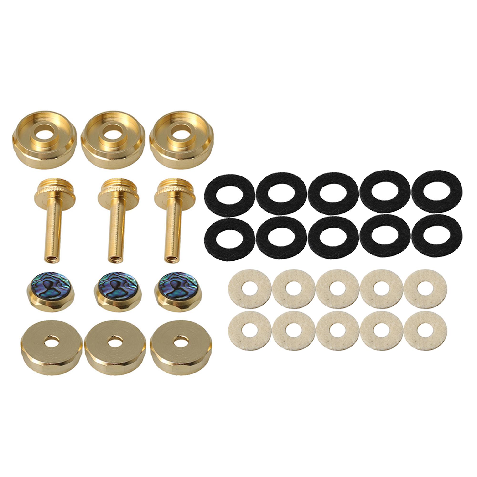 Copper Trumpet Connecting Rod Finger Button and Soft Top Cap Felt Washer
