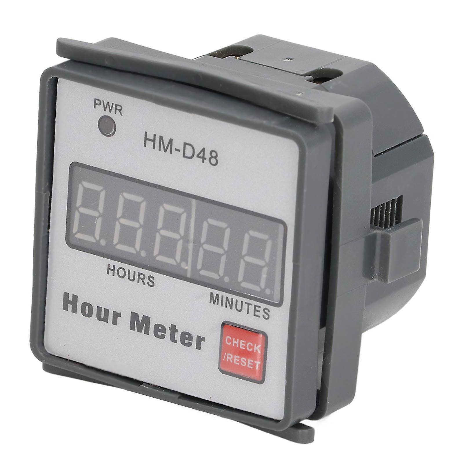Hour Meter Digital Display Timer ABS Gauge 0‑999.99 Hours Timing Tool AC 220‑240V 
