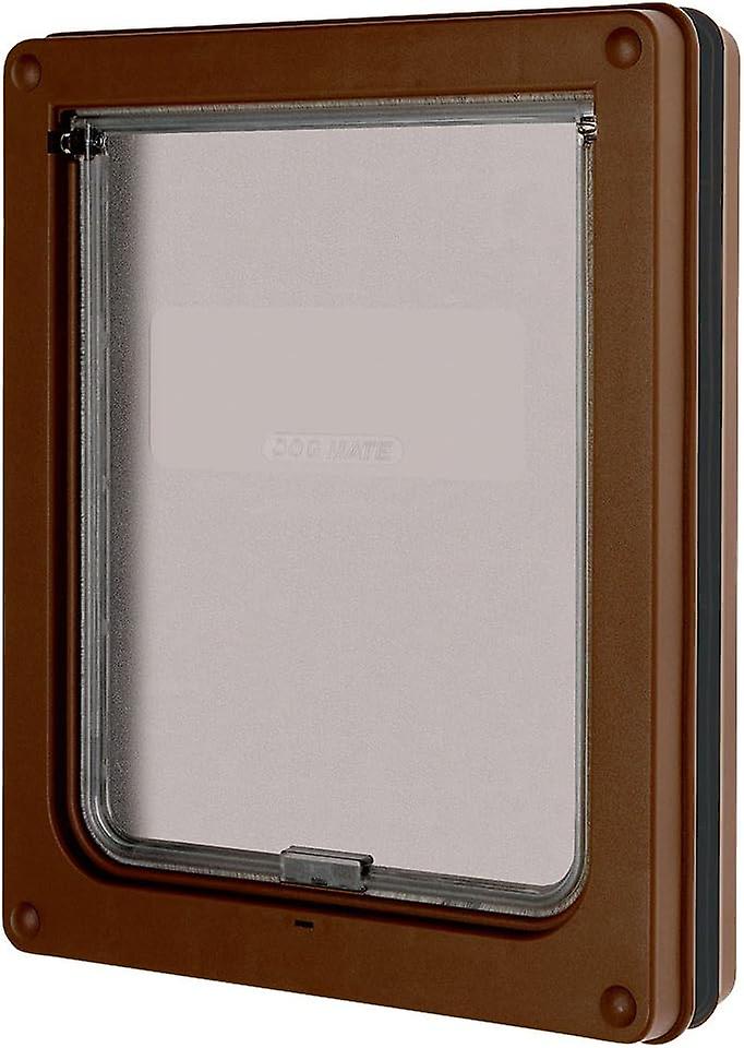 Lockable Dog Door Brown Size L