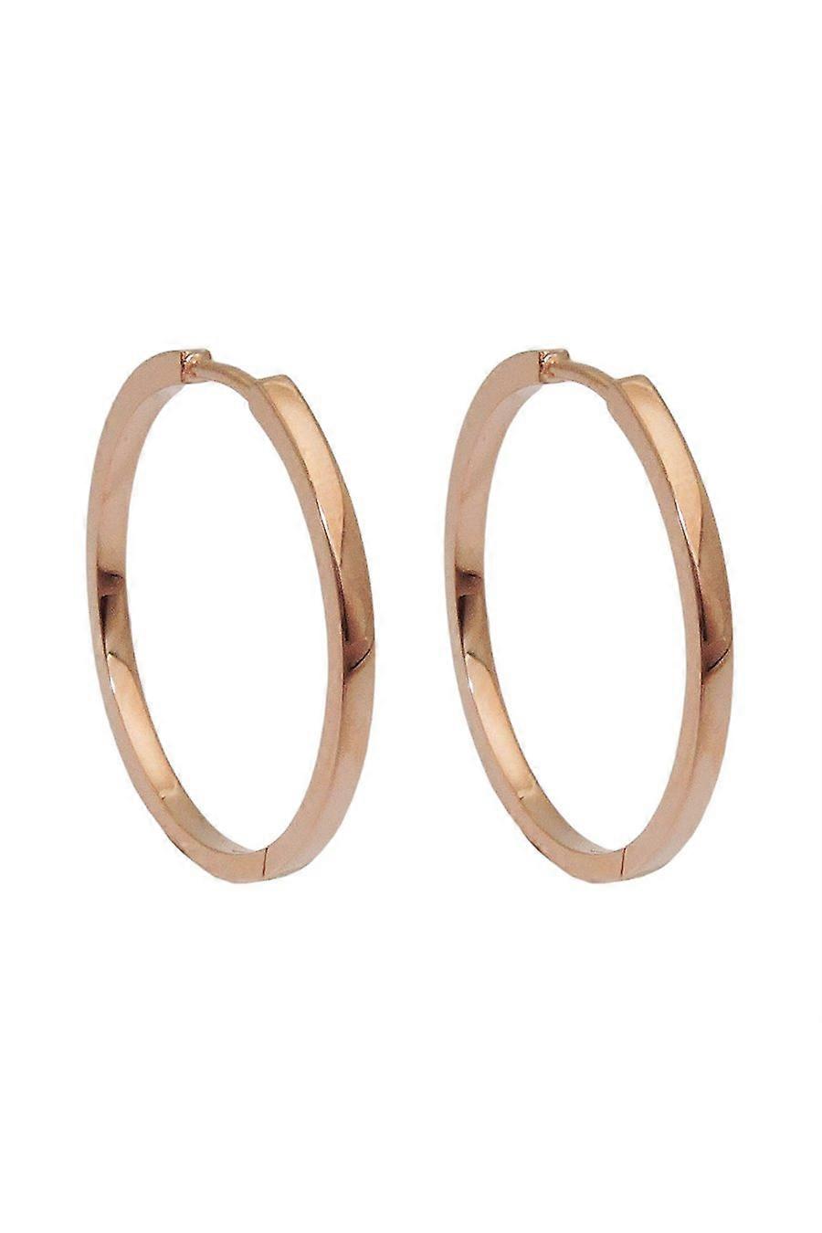 Hoop Earrings Redgold Plated Silver 925 - Gl93684