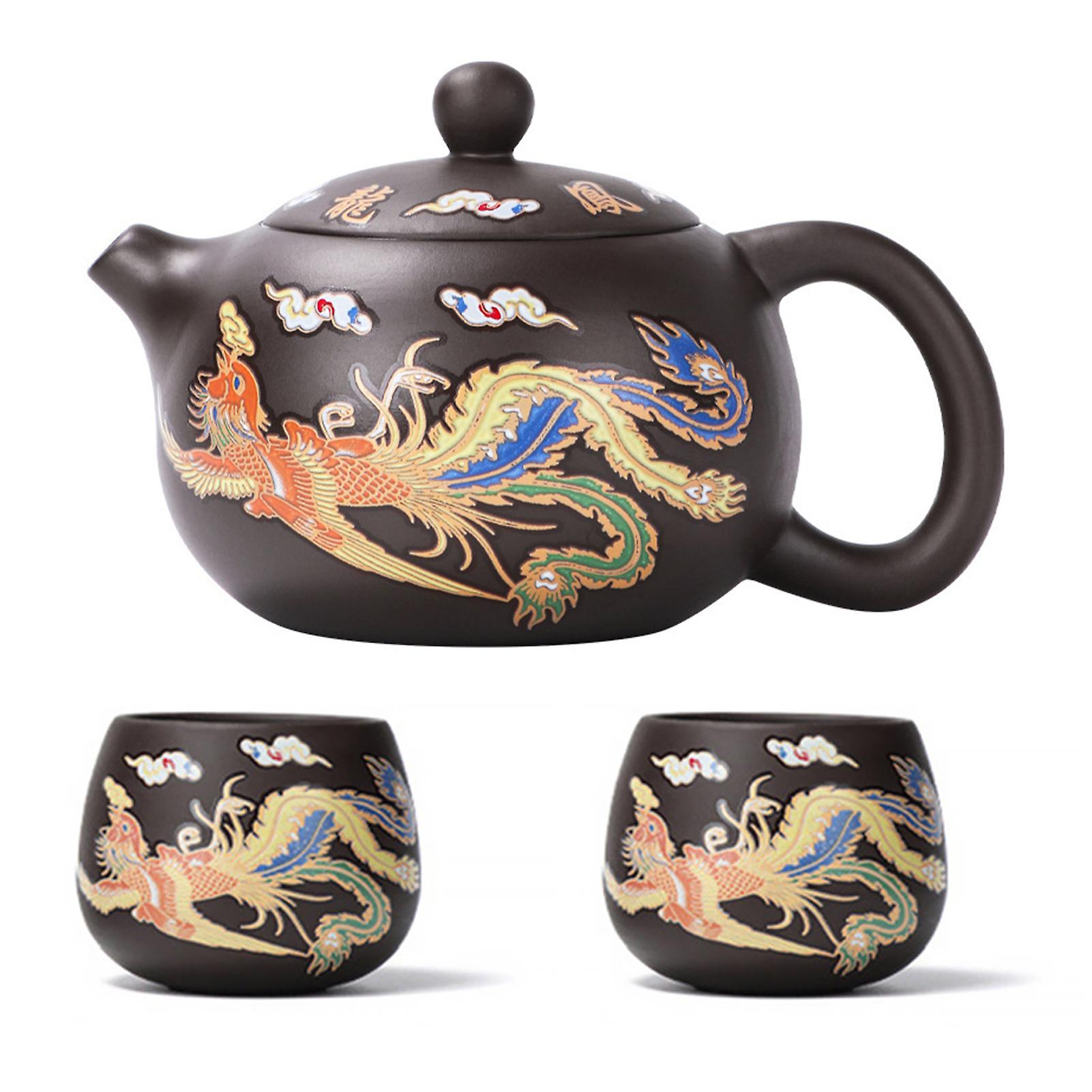 Chinese Style Color-changing Purple Clay Teapot Household KungFu Tea Pot for Offices Home