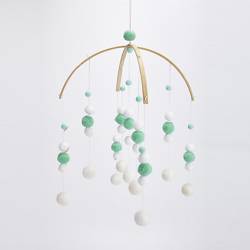 Soft Plush Wind Chime Rattle - Colorful Bead Pendant Toy for Baby Crib or Stroller