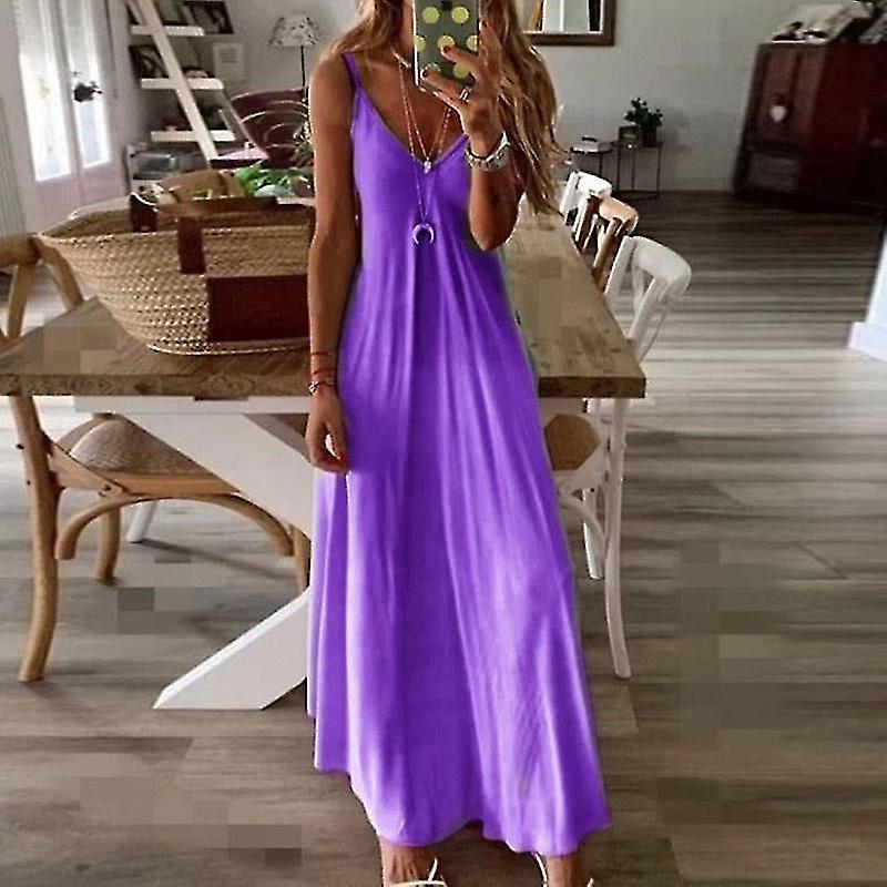 Women summer dress 2024 women's summer v-neck sexy a- style long dress loose large size strap dress | Fruugo NO Women summer dress 2024 women's summer v-neck sexy a- style long dress loose large size strap dress | Fruugo NO