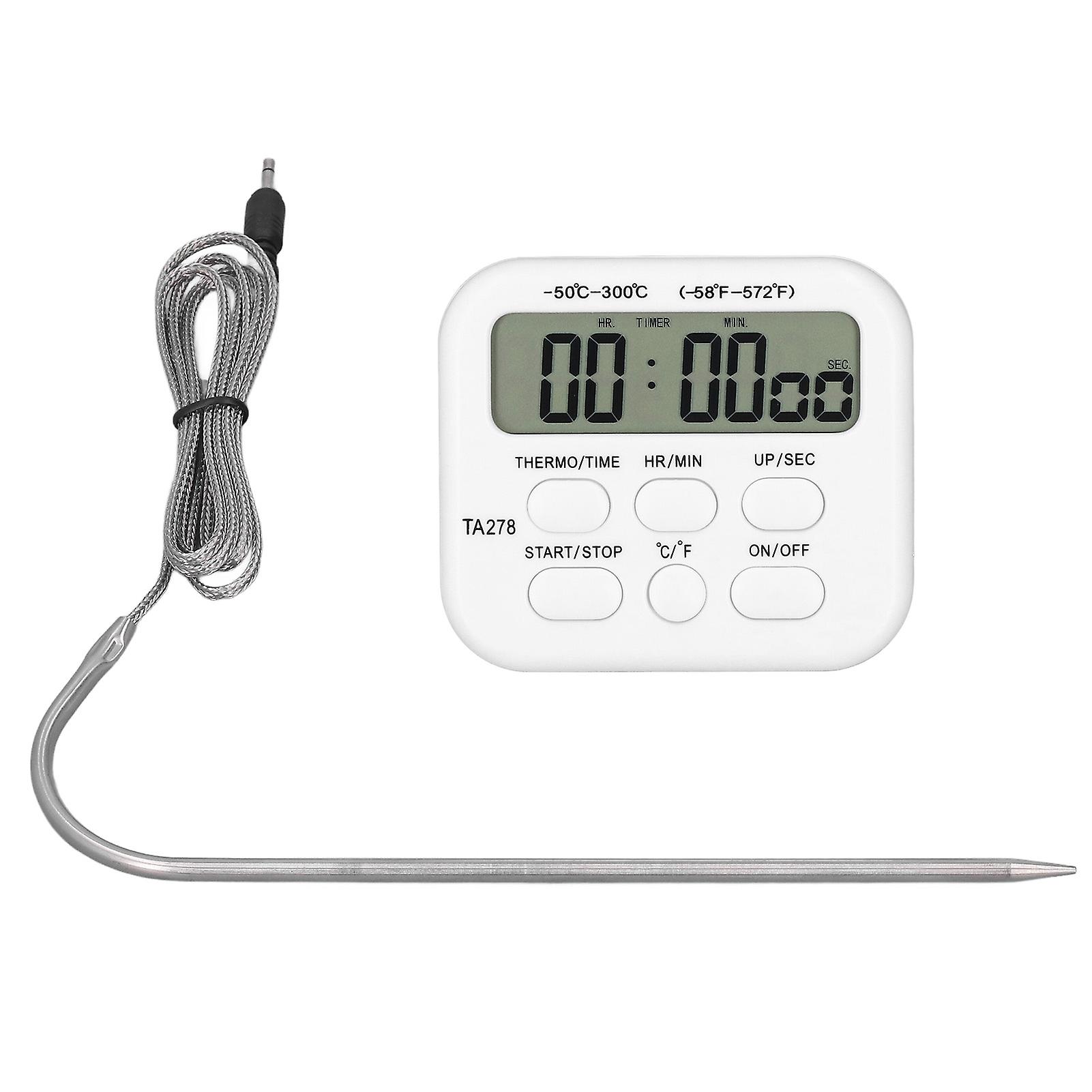 Digital Kitchen Thermometer High Sensitivity Multifunctional Thermometer with Probe Alarm Function for Grilling Baking