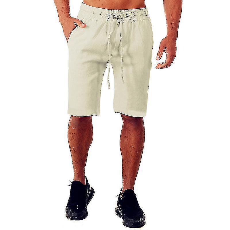 Men Beach Pants Pockets Casual Stretch Straight Summer Shorts Z