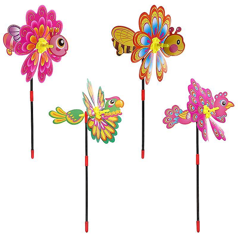 4pcs Cartoon Insect Wind Spinners