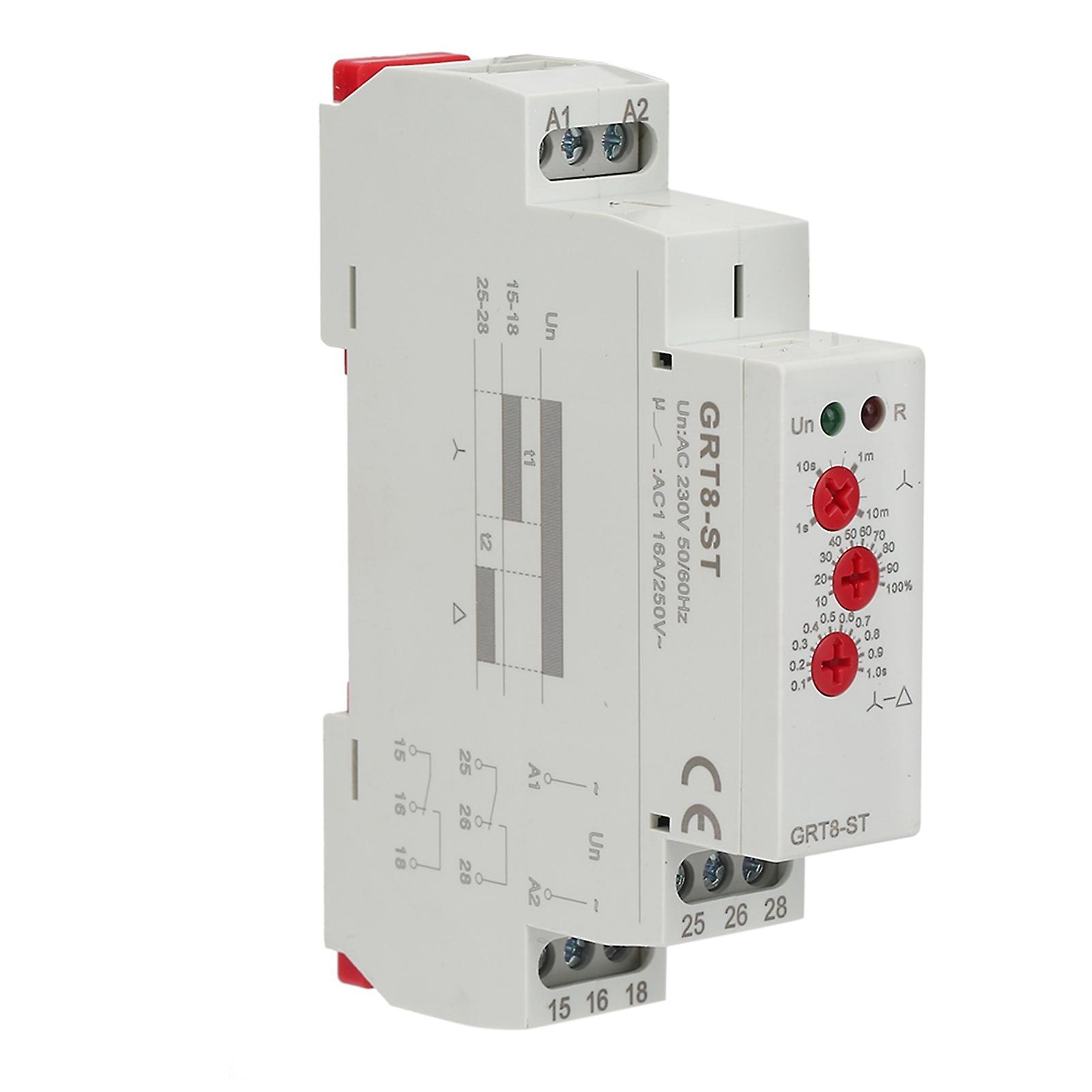 GRT8‑ST Delay On Motor Star Delta Timer Soft Starter Delta Relay Motor Starter( AC/DC12V~240V)