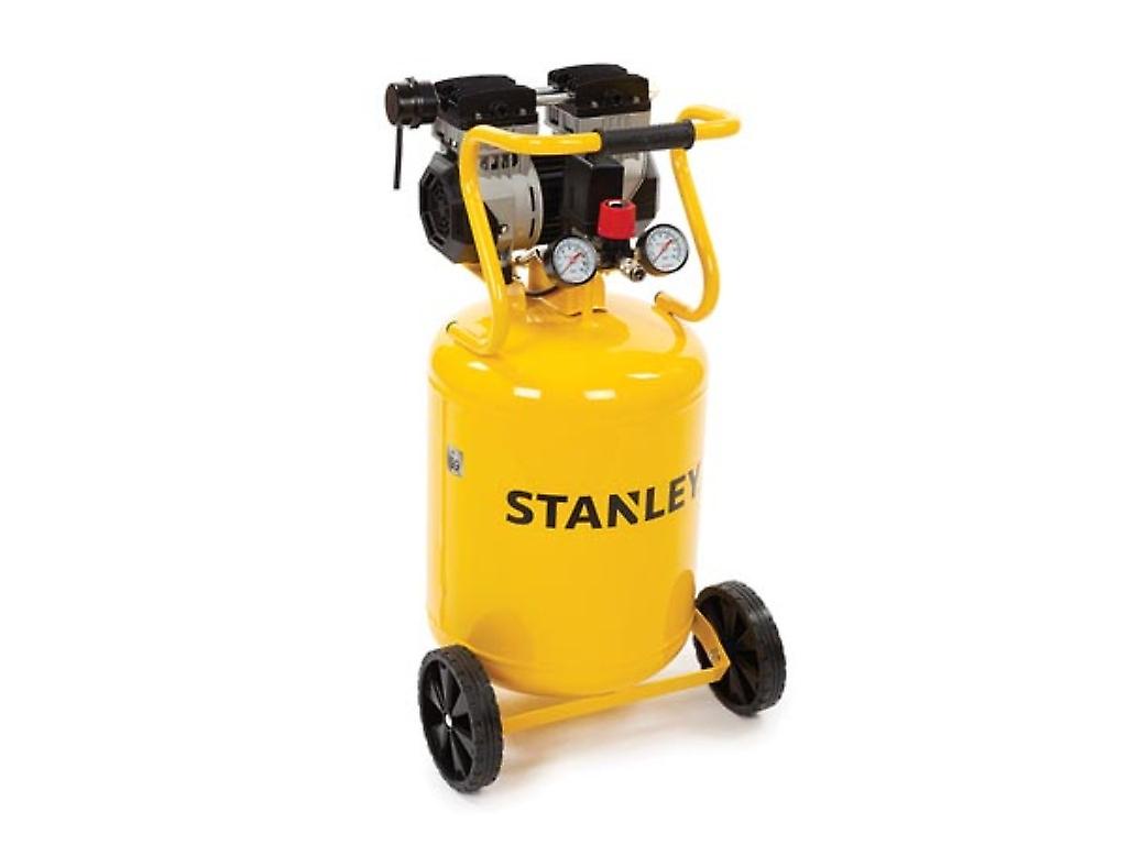 Compressor Stanley, 50 litros, 8 bar, isento de óleo, silencioso, modelo vertical, 1 hp, 150
